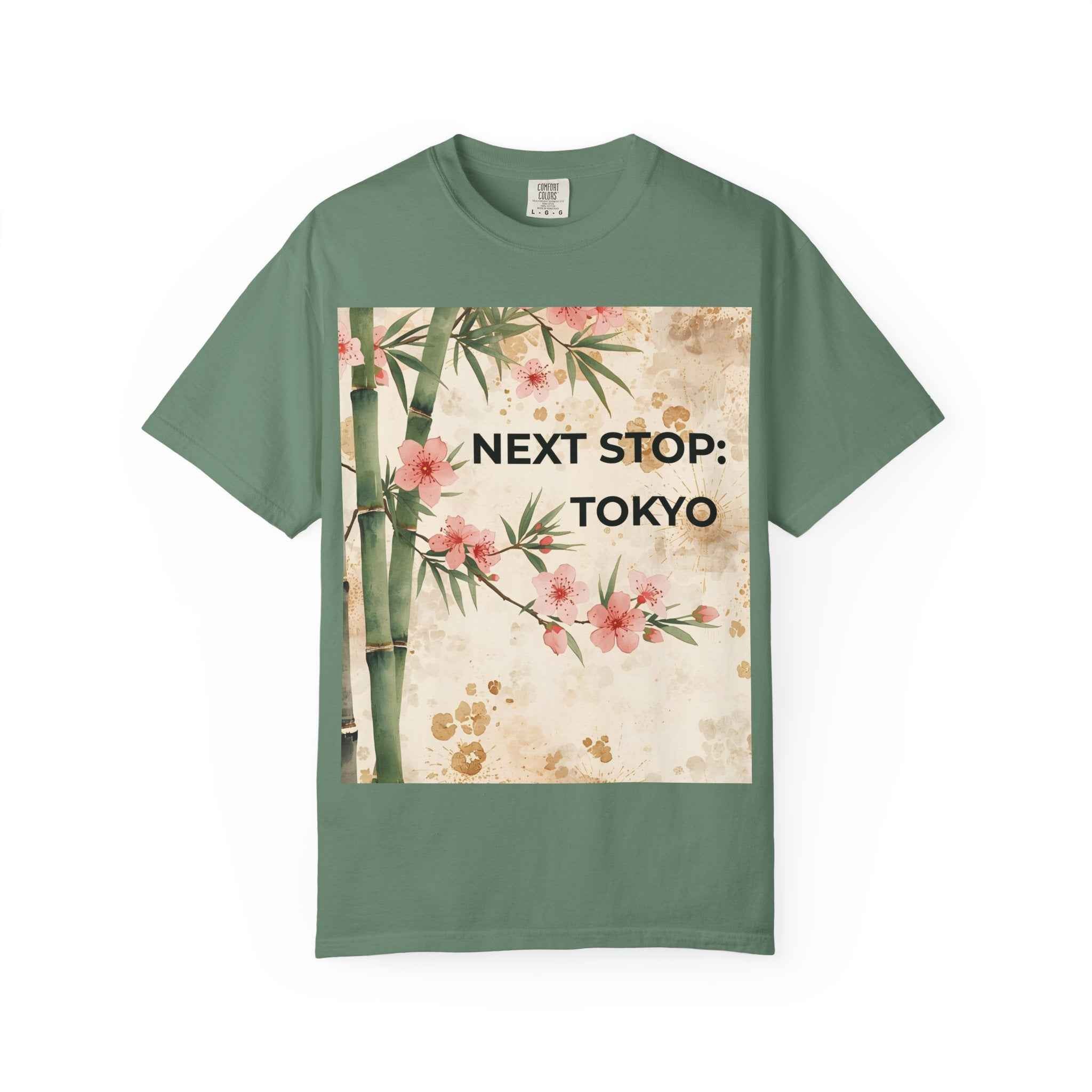 Tokyo Travel T-Shirt – "Next Stop: Tokyo" Floral Bamboo Design